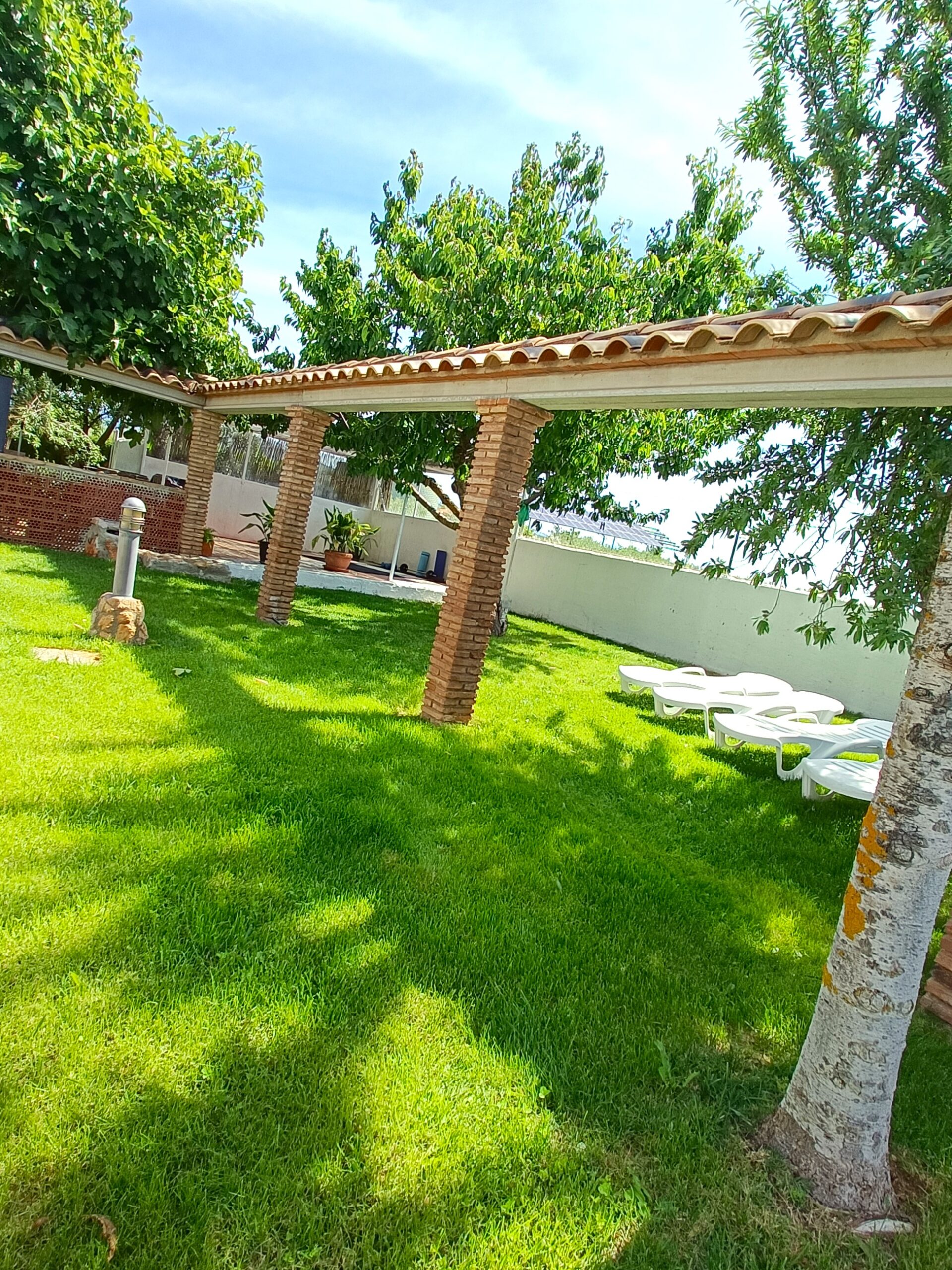 Exterior de Casa Bodeguilla Zona descanso exterior con tumbonas en Villa las Talas